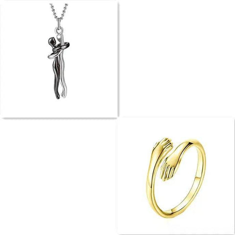 Valentine’s Day Gifts: Romantic Couple Jewelry & Love Necklaces - Black2 set