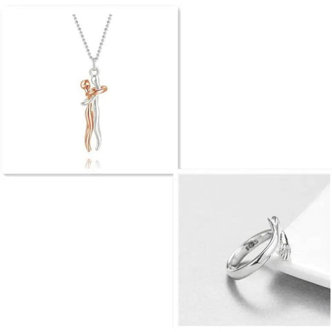 Valentine’s Day Gifts: Romantic Couple Jewelry & Love Necklaces - Rose gold set1