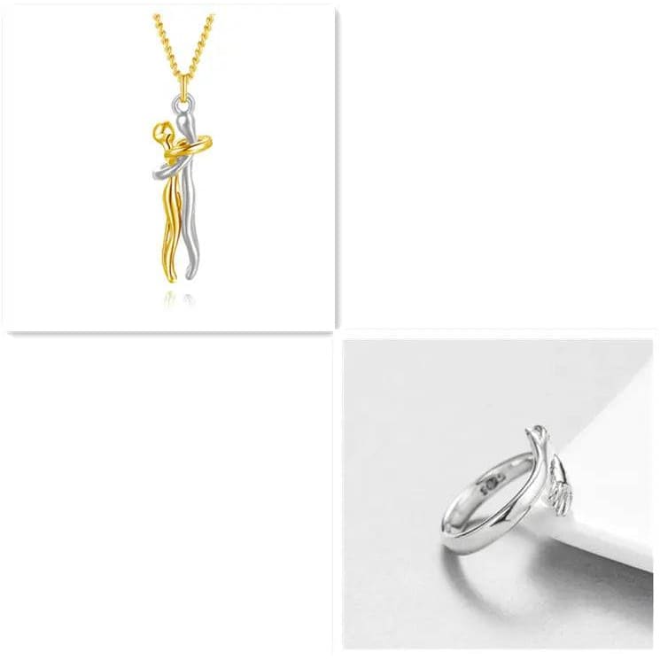 Valentine’s Day Gifts: Romantic Couple Jewelry & Love Necklaces - Gold set1