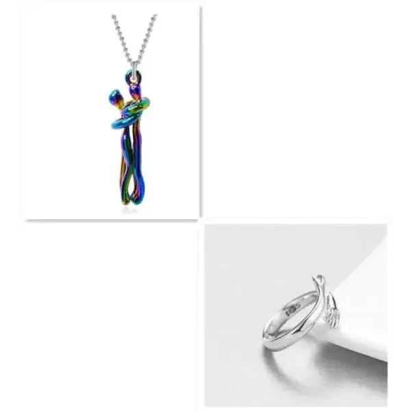 Colorful twisted wire pendant love necklace for Valentine’s Day gifts