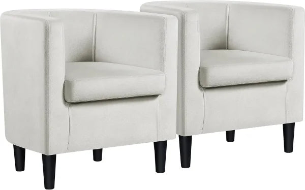 Velvet Accent Chair - Modern Upholstered Barrel Sofa Chair for Living Room & Bedroom - United States