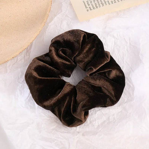 Velvet Hair Accessories - Coffee