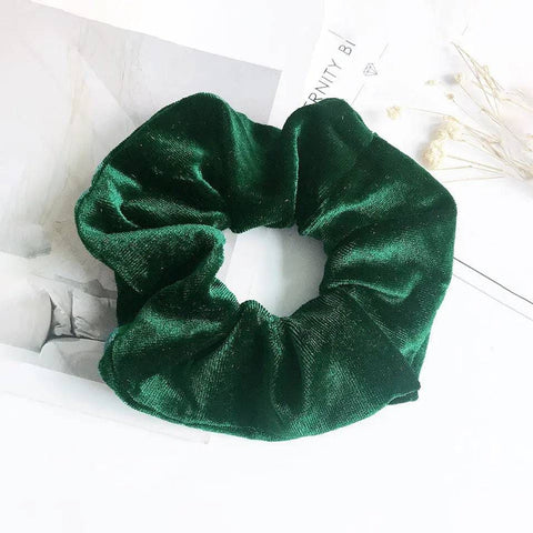 Velvet Hair Accessories - Dark green