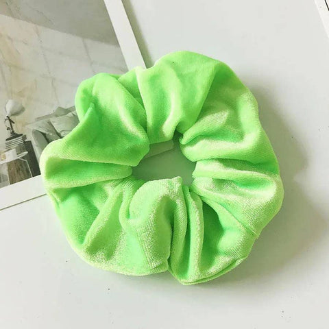 Velvet Hair Accessories - Fluorescent green