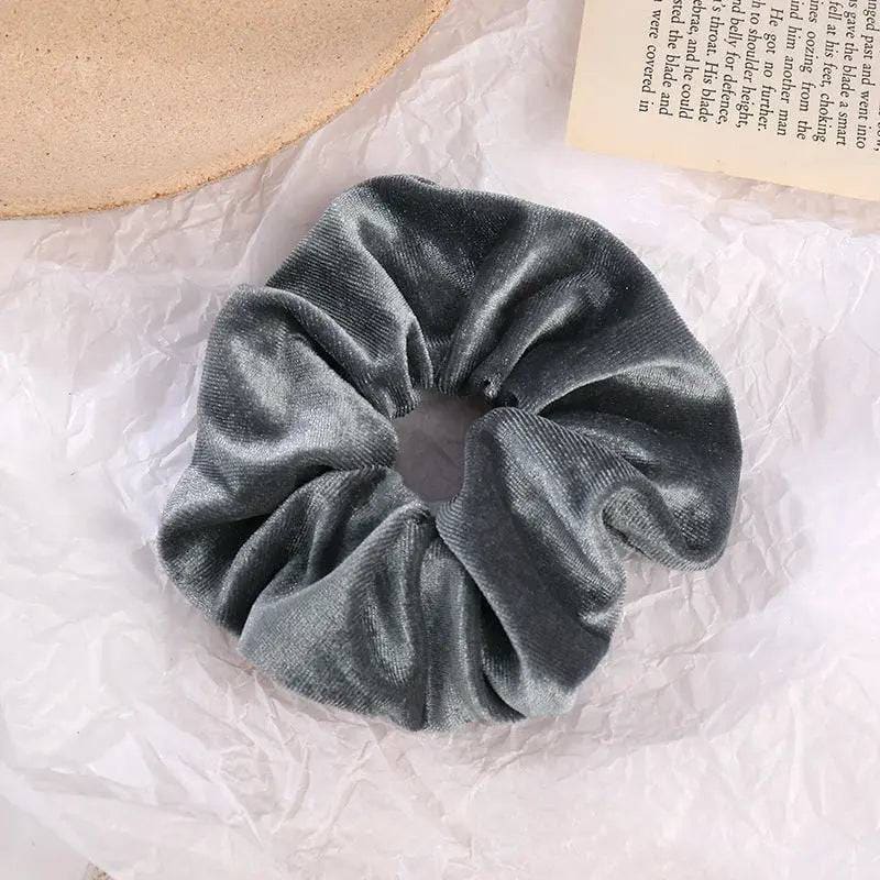 Velvet Hair Accessories - Grey