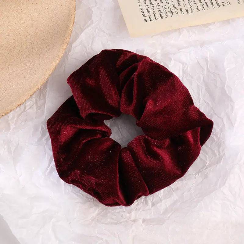 Velvet Hair Accessories - Wine Red