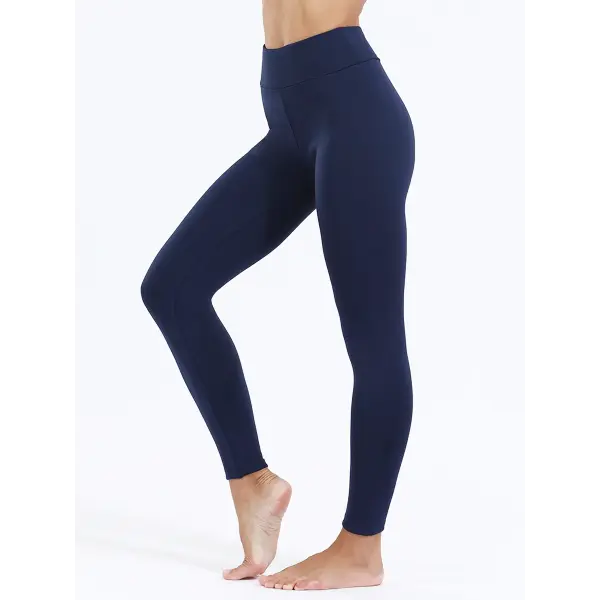 Velvet Winter Leggins Womens Solid Color Thick Pants Warm Velvet High Waist Solid Color Outdoors Casual Classic Leggings