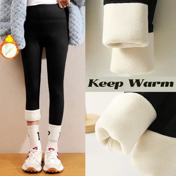 Velvet Winter Leggins Womens Solid Color Thick Pants Warm Velvet High Waist Solid Color Outdoors Casual Classic Leggings