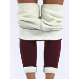 Velvet Winter Leggins Womens Solid Color Thick Pants Warm Velvet High Waist Solid Color Outdoors Casual Classic Leggings