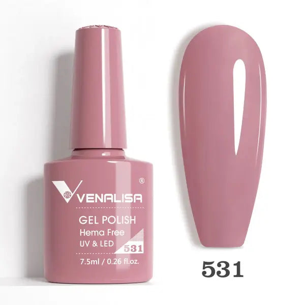 Venalisa HEMA TPO FREE Nail Gel Polish Glitter Gorgeous Full Coverage Soak Off UV LED French Nail Jelly Pink Nude
