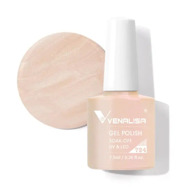 Venalisa HEMA TPO FREE Nail Gel Polish Glitter Gorgeous Full Coverage Soak Off UV LED French Nail Jelly Pink Nude