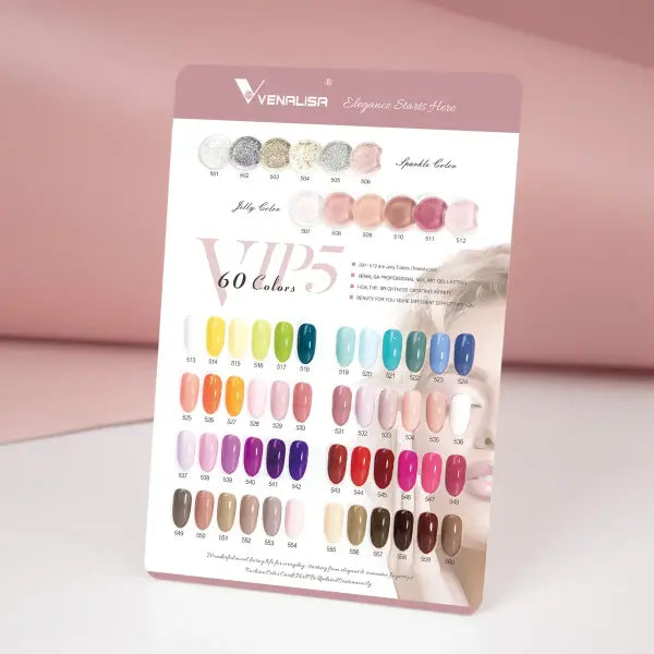 Venalisa HEMA TPO FREE Nail Gel Polish Glitter Gorgeous Full Coverage Soak Off UV LED French Nail Jelly Pink Nude