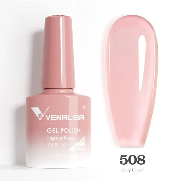 Venalisa HEMA TPO FREE Nail Gel Polish Glitter Gorgeous Full Coverage Soak Off UV LED French Nail Jelly Pink Nude