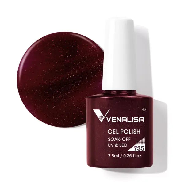 Venalisa HEMA TPO FREE Nail Gel Polish Glitter Gorgeous Full Coverage Soak Off UV LED French Nail Jelly Pink Nude