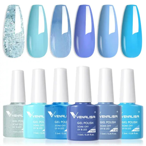 Venalisa HEMA TPO FREE Nail Gel Polish Glitter Gorgeous Full Coverage Soak Off UV LED French Nail Jelly Pink Nude