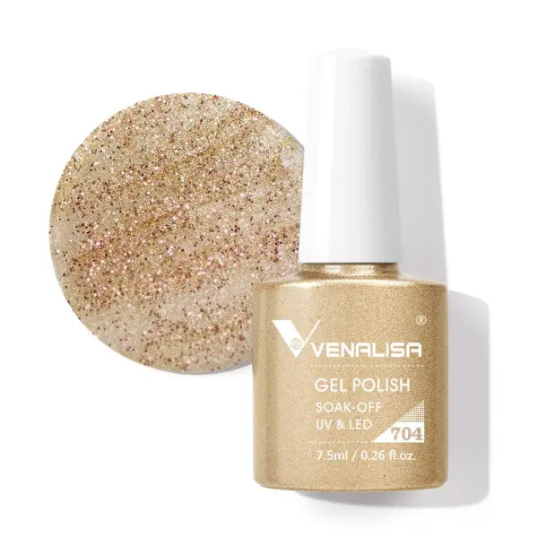 Venalisa HEMA TPO FREE Nail Gel Polish Glitter Gorgeous Full Coverage Soak Off UV LED French Nail Jelly Pink Nude