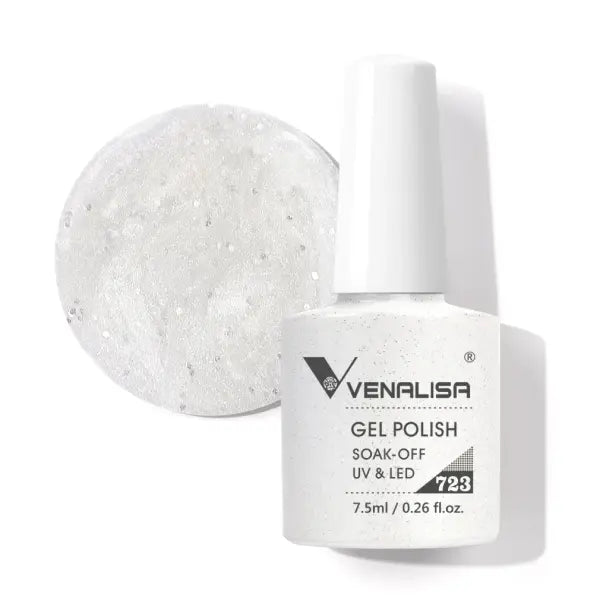 Venalisa HEMA TPO FREE Nail Gel Polish Glitter Gorgeous Full Coverage Soak Off UV LED French Nail Jelly Pink Nude