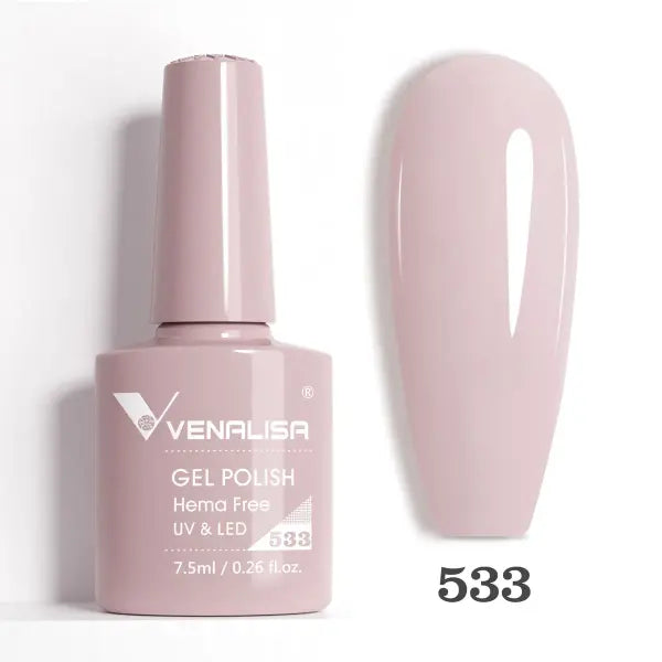 Venalisa HEMA TPO FREE Nail Gel Polish Glitter Gorgeous Full Coverage Soak Off UV LED French Nail Jelly Pink Nude