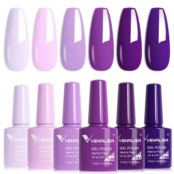 Venalisa HEMA TPO FREE Nail Gel Polish Glitter Gorgeous Full Coverage Soak Off UV LED French Nail Jelly Pink Nude