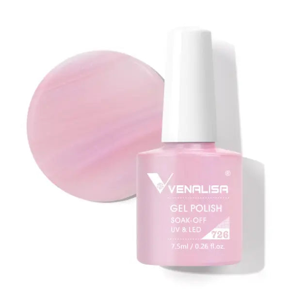 Venalisa HEMA TPO FREE Nail Gel Polish Glitter Gorgeous Full Coverage Soak Off UV LED French Nail Jelly Pink Nude