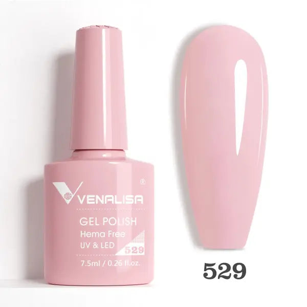 Venalisa HEMA TPO FREE Nail Gel Polish Glitter Gorgeous Full Coverage Soak Off UV LED French Nail Jelly Pink Nude