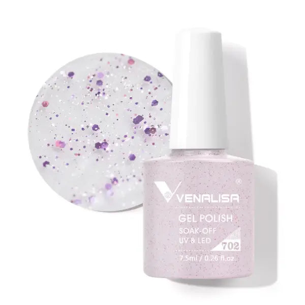 Venalisa HEMA TPO FREE Nail Gel Polish Glitter Gorgeous Full Coverage Soak Off UV LED French Nail Jelly Pink Nude