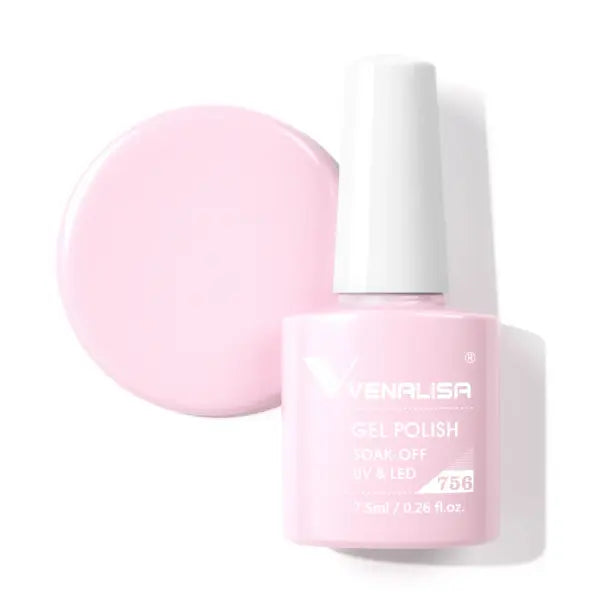 Venalisa HEMA TPO FREE Nail Gel Polish Glitter Gorgeous Full Coverage Soak Off UV LED French Nail Jelly Pink Nude