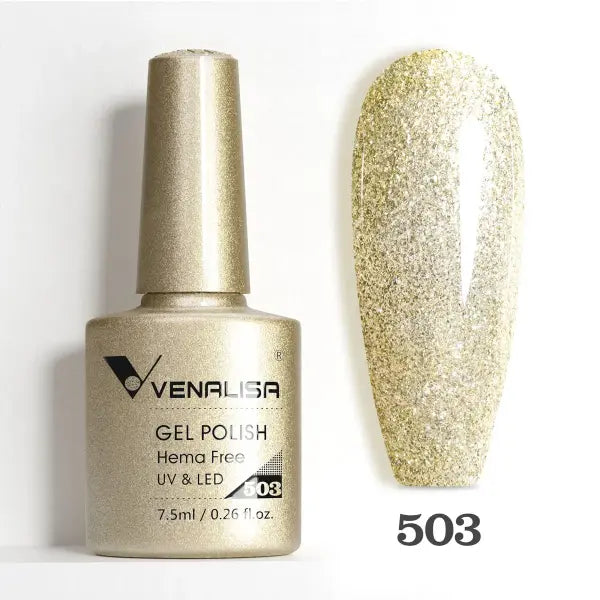 Venalisa HEMA TPO FREE Nail Gel Polish Glitter Gorgeous Full Coverage Soak Off UV LED French Nail Jelly Pink Nude