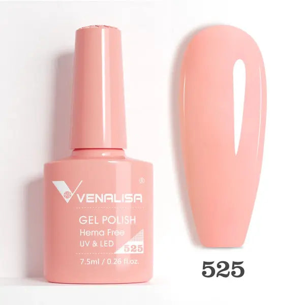 Venalisa HEMA TPO FREE Nail Gel Polish Glitter Gorgeous Full Coverage Soak Off UV LED French Nail Jelly Pink Nude