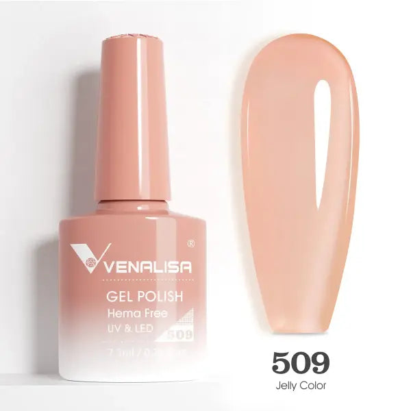 Venalisa HEMA TPO FREE Nail Gel Polish Glitter Gorgeous Full Coverage Soak Off UV LED French Nail Jelly Pink Nude