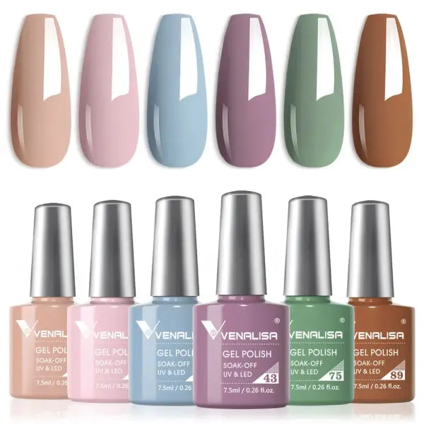 Venalisa HEMA TPO FREE Nail Gel Polish Glitter Gorgeous Full Coverage Soak Off UV LED French Nail Jelly Pink Nude