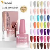 Venalisa HEMA TPO FREE Nail Gel Polish Glitter Gorgeous Full Coverage Soak Off UV LED French Nail Jelly Pink Nude