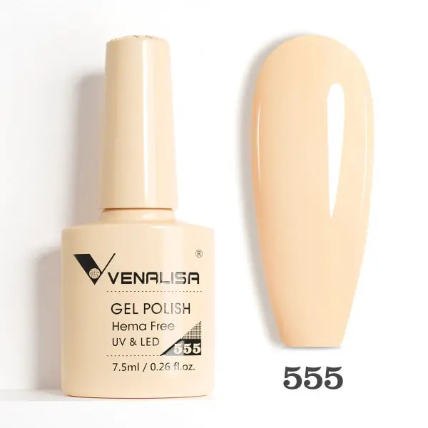 Venalisa HEMA TPO FREE Nail Gel Polish Glitter Gorgeous Full Coverage Soak Off UV LED French Nail Jelly Pink Nude