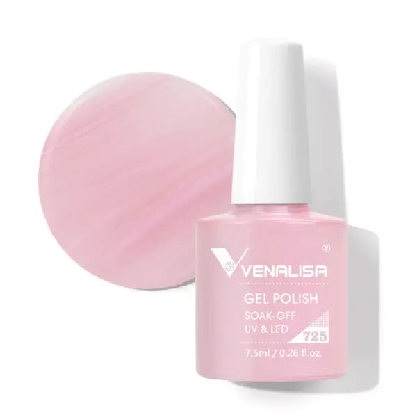 Venalisa HEMA TPO FREE Nail Gel Polish Glitter Gorgeous Full Coverage Soak Off UV LED French Nail Jelly Pink Nude