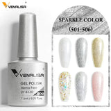 Venalisa HEMA TPO FREE Nail Gel Polish Glitter Gorgeous Full Coverage Soak Off UV LED French Nail Jelly Pink Nude