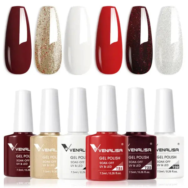 Venalisa HEMA TPO FREE Nail Gel Polish Glitter Gorgeous Full Coverage Soak Off UV LED French Nail Jelly Pink Nude