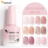 Venalisa HEMA TPO FREE Nail Gel Polish Glitter Gorgeous Full Coverage Soak Off UV LED French Nail Jelly Pink Nude