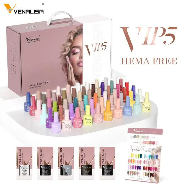 Venalisa HEMA TPO FREE Nail Gel Polish Glitter Gorgeous Full Coverage Soak Off UV LED French Nail Jelly Pink Nude