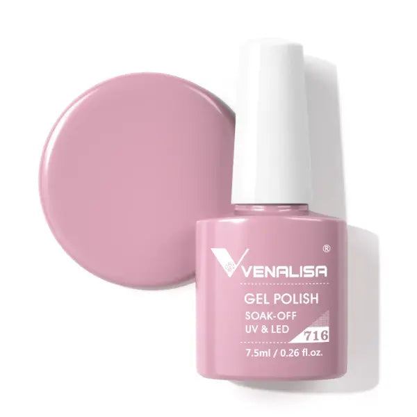 Venalisa HEMA TPO FREE Nail Gel Polish Glitter Gorgeous Full Coverage Soak Off UV LED French Nail Jelly Pink Nude