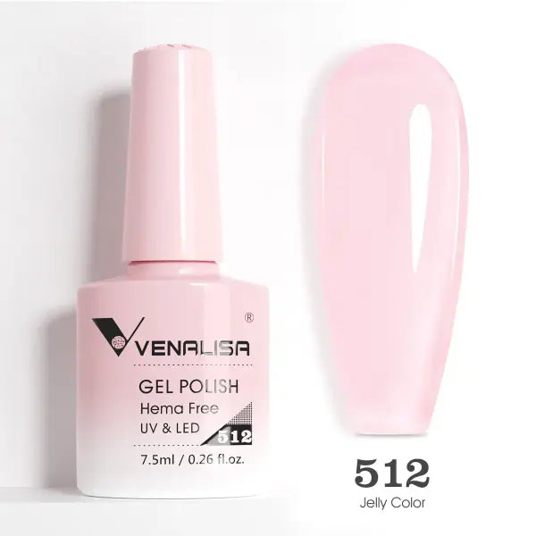 Venalisa HEMA TPO FREE Nail Gel Polish Glitter Gorgeous Full Coverage Soak Off UV LED French Nail Jelly Pink Nude