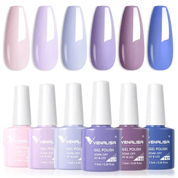 Venalisa HEMA TPO FREE Nail Gel Polish Glitter Gorgeous Full Coverage Soak Off UV LED French Nail Jelly Pink Nude