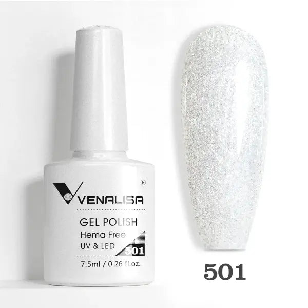 Venalisa HEMA TPO FREE Nail Gel Polish Glitter Gorgeous Full Coverage Soak Off UV LED French Nail Jelly Pink Nude