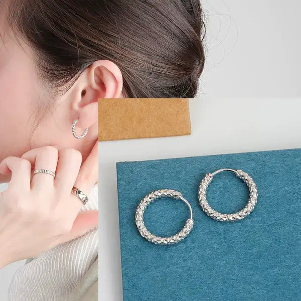 VENTFILLE 925 Sterling Silver CZ Star Moon Asymmetric Hoop Earrings for Women Girls Gold Silver Color Party Jewelry
