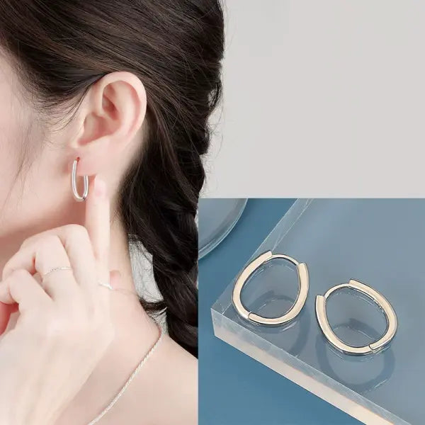 VENTFILLE 925 Sterling Silver CZ Star Moon Asymmetric Hoop Earrings for Women Girls Gold Silver Color Party Jewelry