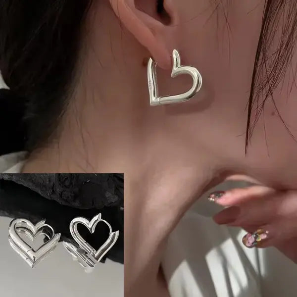 VENTFILLE 925 Sterling Silver CZ Star Moon Asymmetric Hoop Earrings for Women Girls Gold Silver Color Party Jewelry