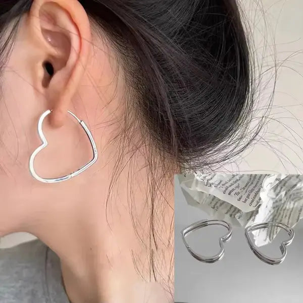 VENTFILLE 925 Sterling Silver CZ Star Moon Asymmetric Hoop Earrings for Women Girls Gold Silver Color Party Jewelry