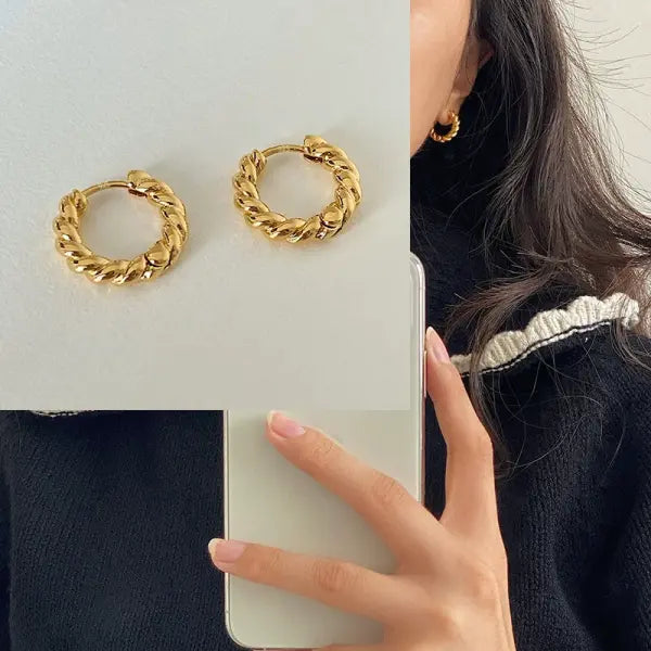 VENTFILLE 925 Sterling Silver CZ Star Moon Asymmetric Hoop Earrings for Women Girls Gold Silver Color Party Jewelry