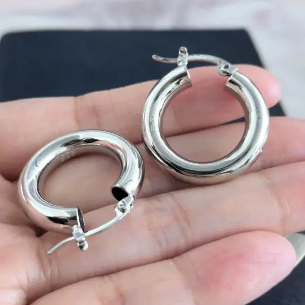 VENTFILLE 925 Sterling Silver CZ Star Moon Asymmetric Hoop Earrings for Women Girls Gold Silver Color Party Jewelry