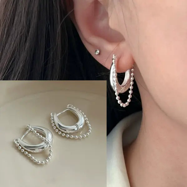 VENTFILLE 925 Sterling Silver CZ Star Moon Asymmetric Hoop Earrings for Women Girls Gold Silver Color Party Jewelry