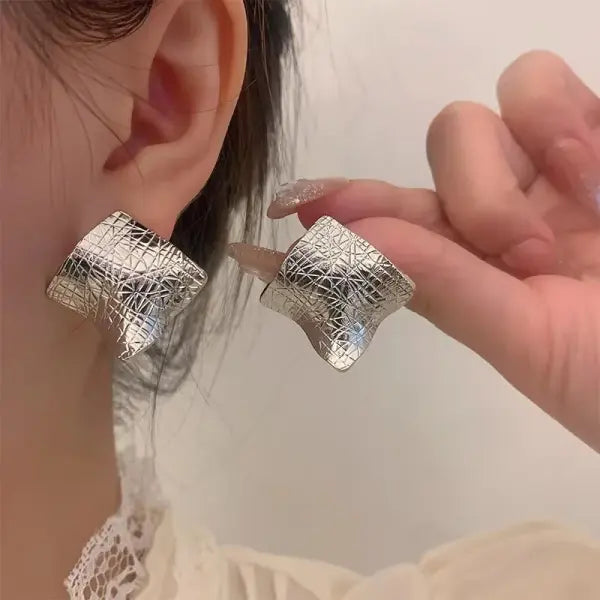 VENTFILLE 925 Sterling Silver CZ Star Moon Asymmetric Hoop Earrings for Women Girls Gold Silver Color Party Jewelry